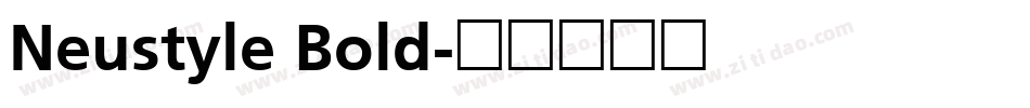 Neustyle Bold字体转换